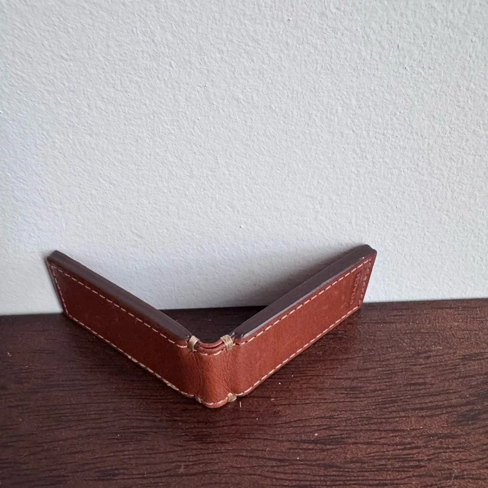 Coach Tan Leather Money Clip